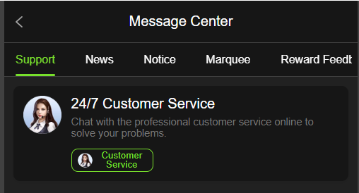 Customer support in bet877 game