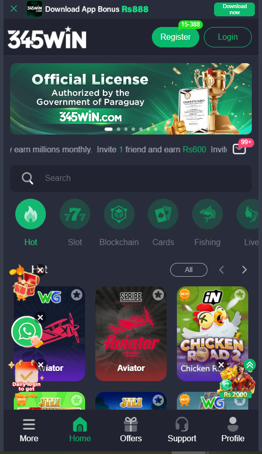 345 win game download