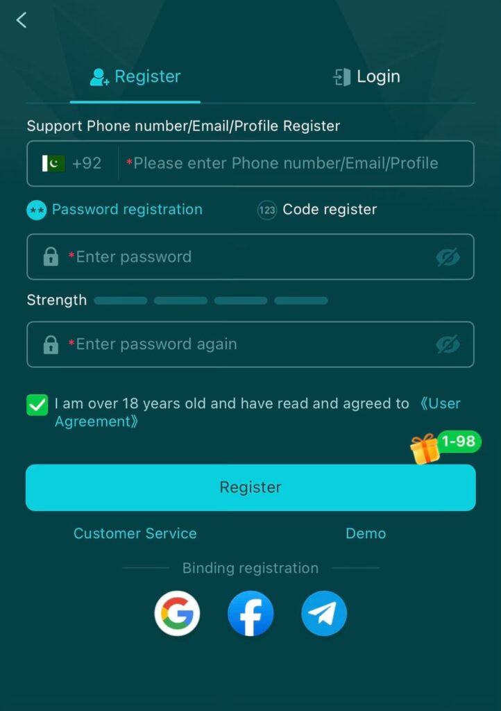 HH98 Game Register